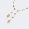 – Collier long avec double pendentif, doré – Collier long avec double pendentif, doré