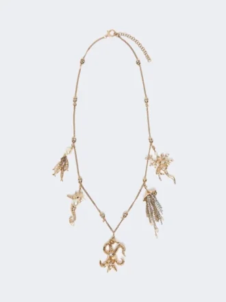 Collier métallique « Abissi » avec strass, doré Collier métallique « Abissi » avec strass, doré