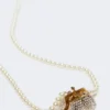 Collier pendentif sac Pasticcino, blanc optique Collier pendentif sac Pasticcino, blanc optique