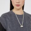 Collier pendentif sac Pasticcino, blanc optique Collier pendentif sac Pasticcino, blanc optique