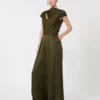 Combinaison en satin envers, vert mousse Combinaison en satin envers, vert mousse