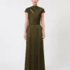 Combinaison en satin envers, vert mousse Combinaison en satin envers, vert mousse