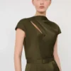 Combinaison en satin envers, vert mousse Combinaison en satin envers, vert mousse