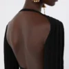 Crop top en viscose stretch, noir Crop top en viscose stretch, noir