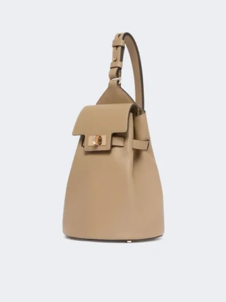 Cuir, sac à dos Margaux à bandoulière, couleur boue