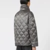 Doudoune courte en toile déperlante, gris foncé Doudoune courte en toile déperlante, gris foncé