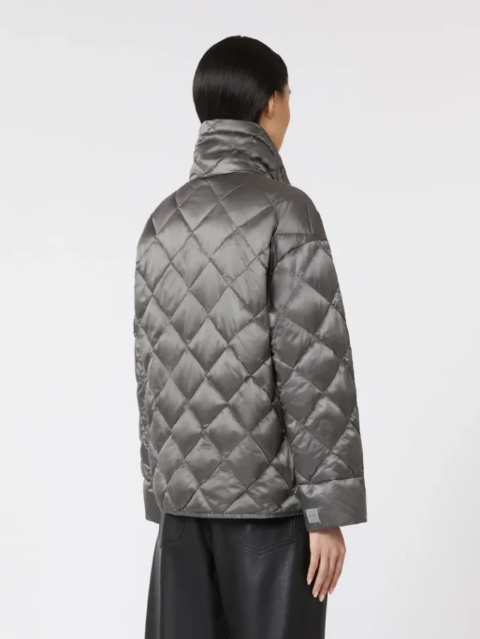 Doudoune courte en toile déperlante, gris foncé Doudoune courte en toile déperlante, gris foncé
