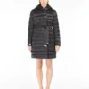 Doudoune réversible en satin déperlant, noir Doudoune réversible en satin déperlant, noir