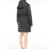 Doudoune réversible en satin déperlant, noir Doudoune réversible en satin déperlant, noir