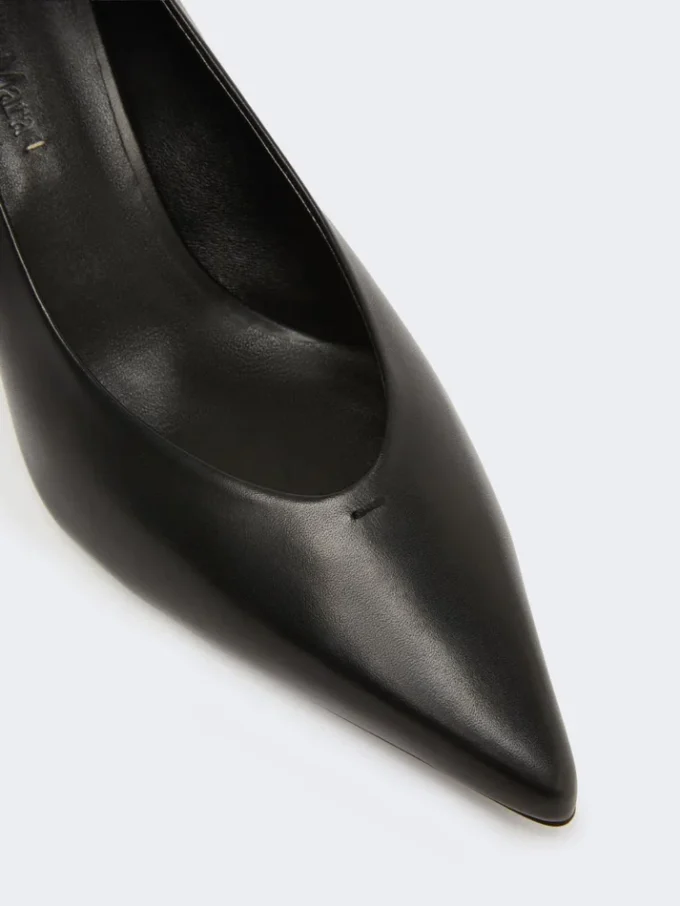 Escarpins en cuir lisse, noir Escarpins en cuir lisse, noir