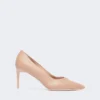Escarpins en cuir nappa, couleur poudre Escarpins en cuir nappa, couleur poudre