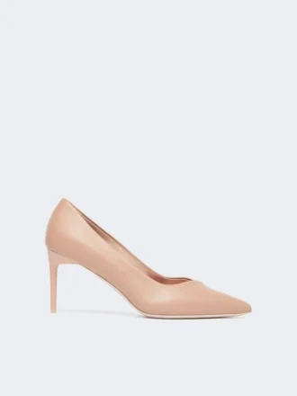 Escarpins en cuir nappa, couleur poudre