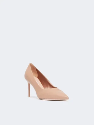 Escarpins en cuir nappa, couleur poudre