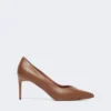 Escarpins en cuir nappa, couleur tabac Escarpins en cuir nappa, couleur tabac
