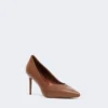 Escarpins en cuir nappa, couleur tabac Escarpins en cuir nappa, couleur tabac