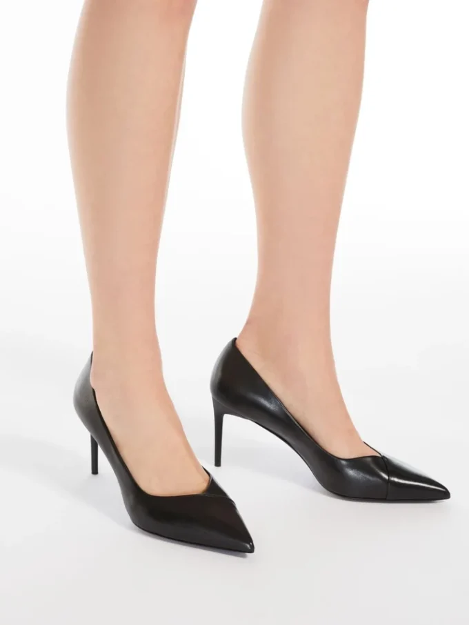 Escarpins en cuir nappa, noir Escarpins en cuir nappa, noir