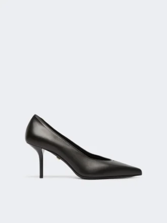 Escarpins en cuir nappa souple, noir