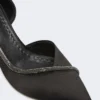 Escarpins en satin ornés de cristaux, noirs Escarpins en satin ornés de cristaux, noirs
