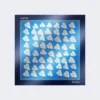 Foulard en soie imprimé, bleu marine Foulard en soie imprimé, bleu marine