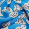 Foulard en soie imprimé, bleu marine Foulard en soie imprimé, bleu marine