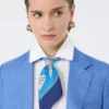 Foulard en soie imprimé, bleu marine Foulard en soie imprimé, bleu marine
