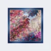 Foulard en soie imprimé, bleu nuit Foulard en soie imprimé, bleu nuit