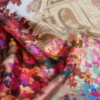 Foulard en soie imprimé, bleu nuit Foulard en soie imprimé, bleu nuit