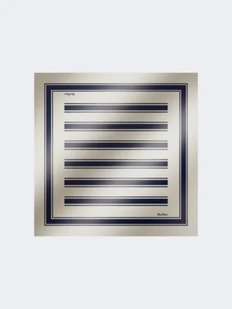 Foulard en soie imprimé, bleu outremer