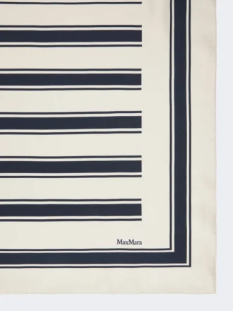 Foulard en soie imprimé, bleu outremer