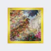 Foulard en soie imprimé, jaune pâle Foulard en soie imprimé, jaune pâle