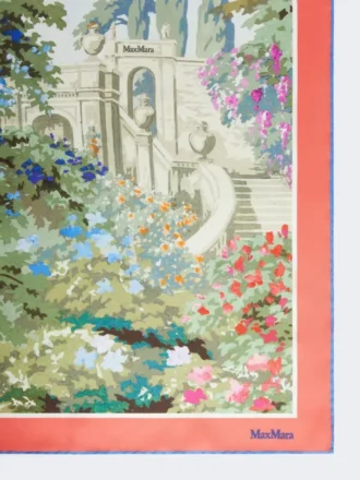 Foulard en soie imprimé, rose antique