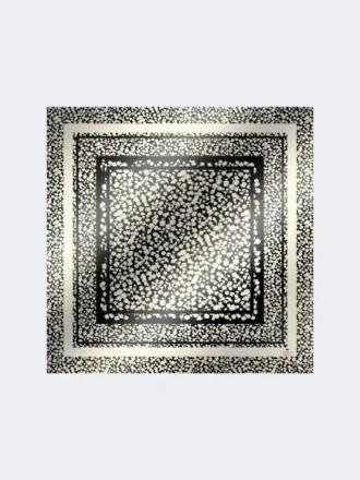 Foulard en twill de soie imprimé, noir