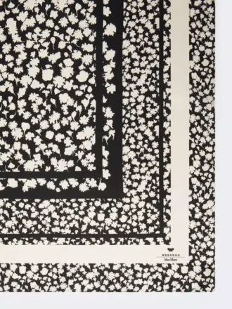 Foulard en twill de soie imprimé, noir