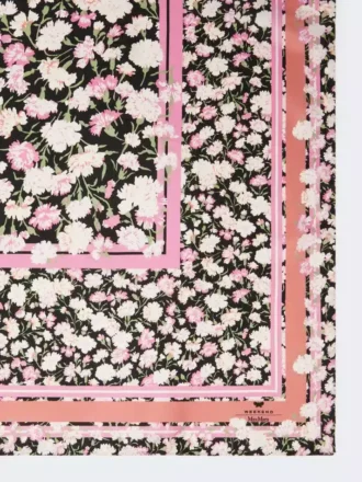 Foulard en twill de soie imprimé, rose