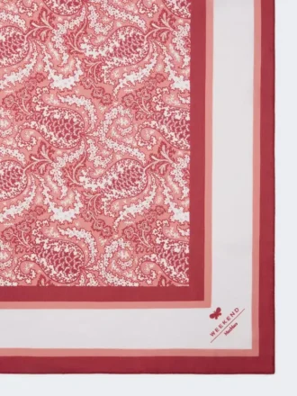 Foulard maxi carré en modal et soie, couleur saumon