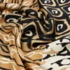 Foulard oversize en soie imprimée, beige