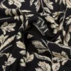 Foulard oversize en soie imprimée, noir