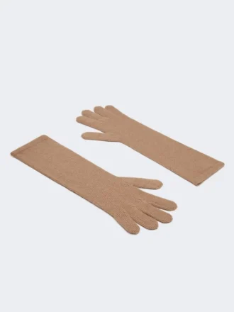 Gants en cachemire, couleur camel