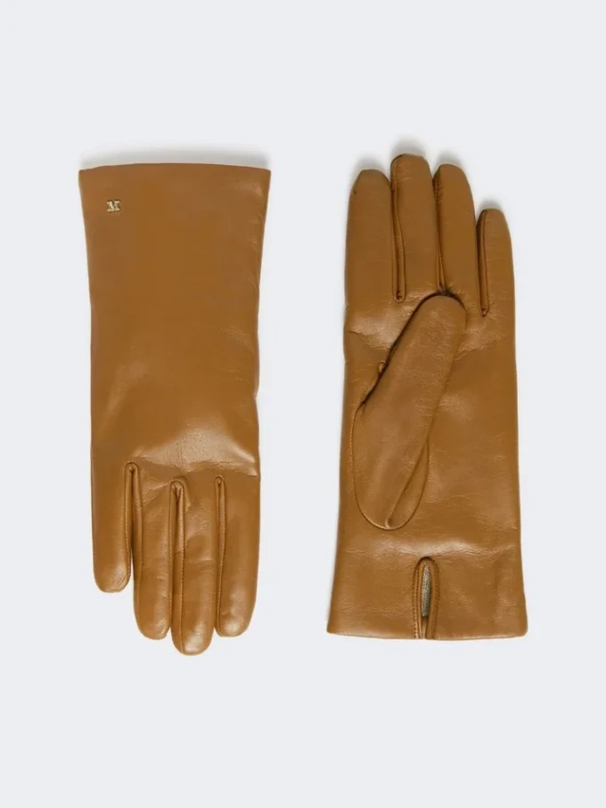 Gants en cuir nappa, couleur tabac Gants en cuir nappa, couleur tabac