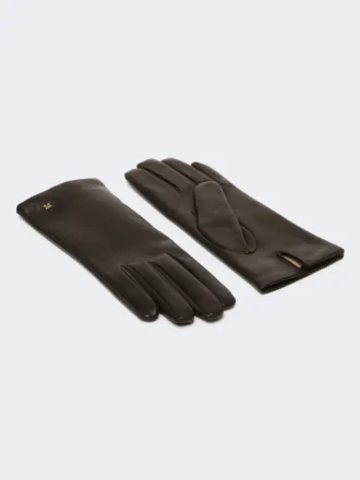 Gants en cuir nappa, noir
