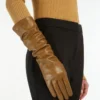Gants longs en cuir nappa, couleur tabac Gants longs en cuir nappa, couleur tabac