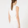 Gilet en crêpe de laine, blanc