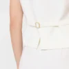 Gilet en crêpe de laine, blanc
