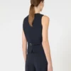 Gilet en crêpe de laine, bleu marine