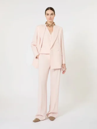 Gilet en crêpe de laine, rose