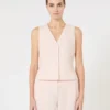 Gilet en crêpe de laine, rose