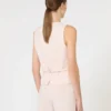Gilet en crêpe de laine, rose