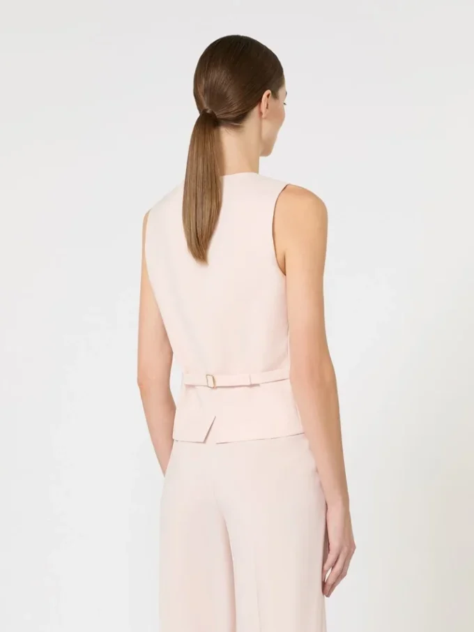Gilet en crêpe de laine, rose
