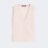 Gilet en crêpe de laine, rose