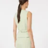 Gilet en crêpe de laine, vert